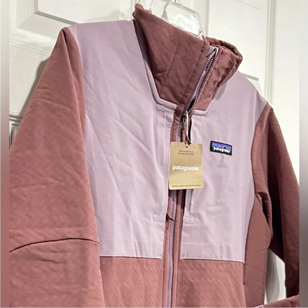Patagonia Women's Medium R2 CrossStrata Jacket Dulse Mauve Dark Pink NWT - Picture 2 of 7